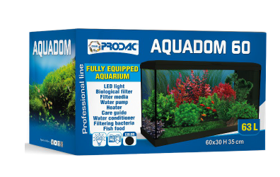 Prodac - Aquadome 60 + Starter kit Acquario completo Dimensione: L 60 x P 30 x H 35 cm / Volume: 63 litri / BIANCO