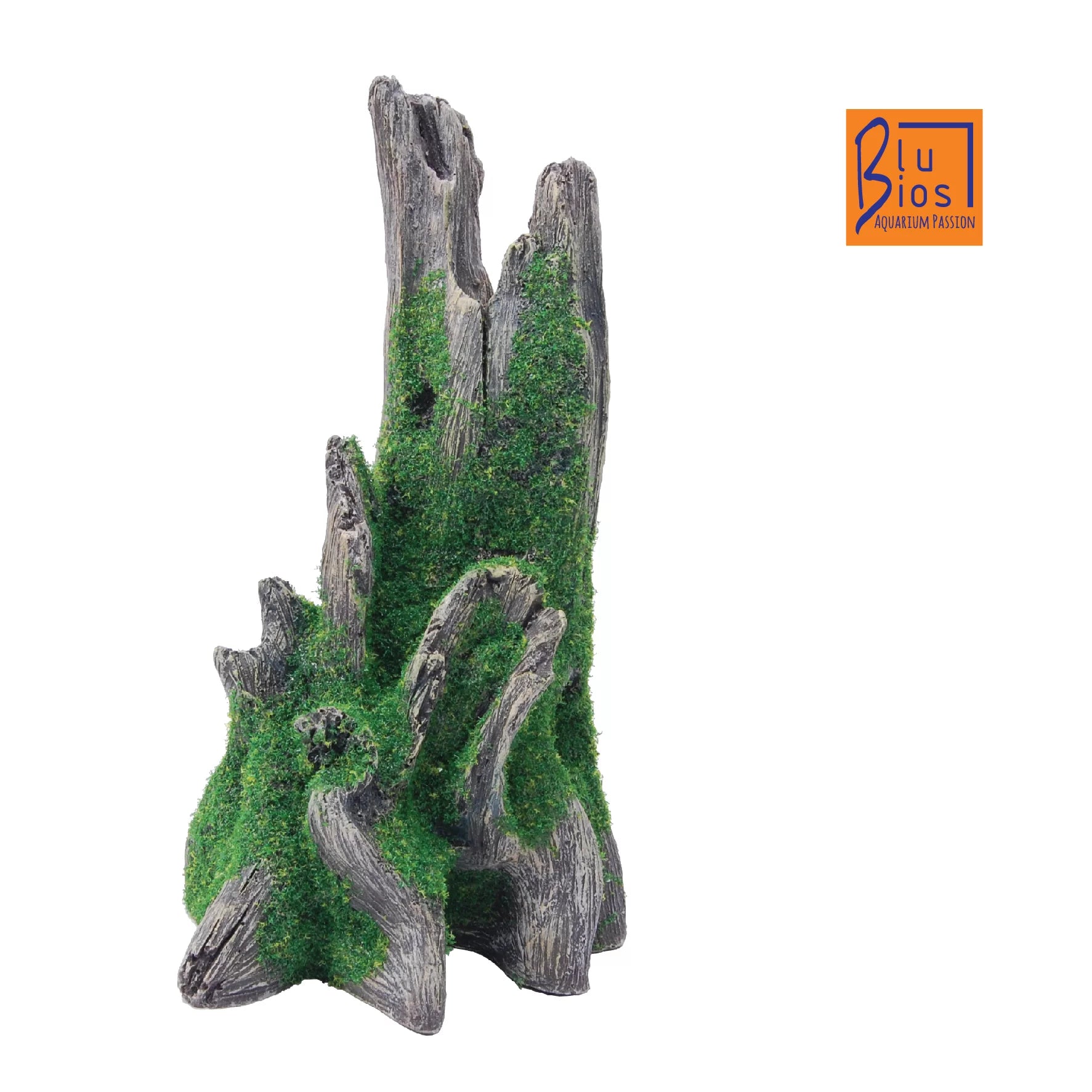 BluBios - Tronco con Muschio Decorazione in Resina