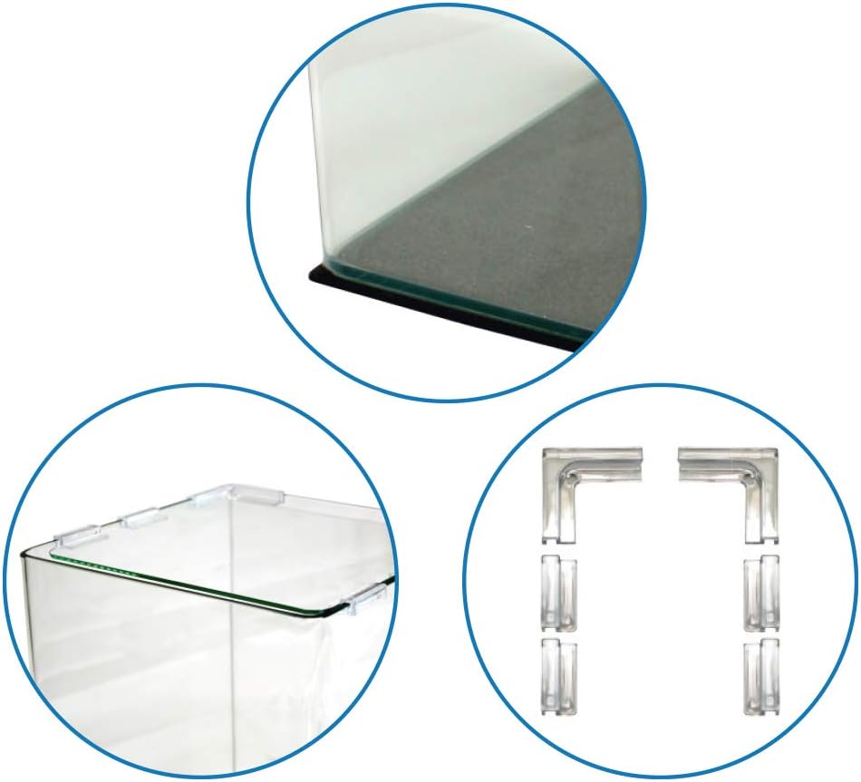 Amtra - Acquario in vetro curvo 40*25*28.5h con coperchio e tappetino