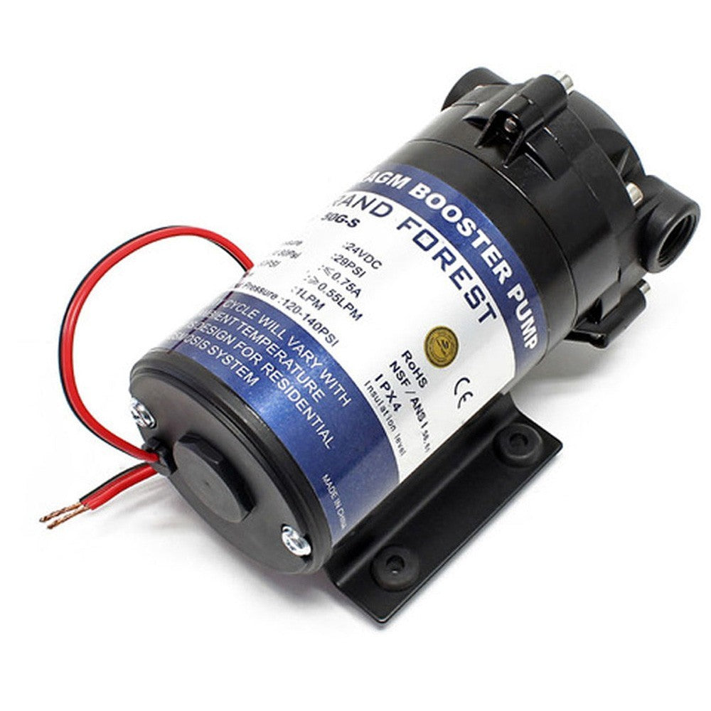 Aquariatech - Pompa Booster 24V 50-75GPD con trasformatore e raccordi
