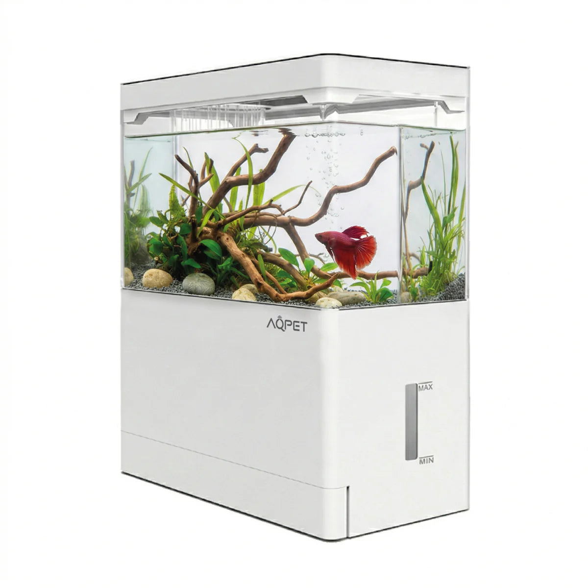 AQPet - Hydo – Mini Acquario da Scrivania con Dock Station e LED Multicolore