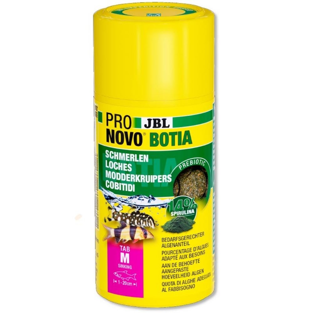 JBL - ProNovo Botia Tab M 100ml - Compresse di mangime per tutti i cobitidi da 1a a 20 cm