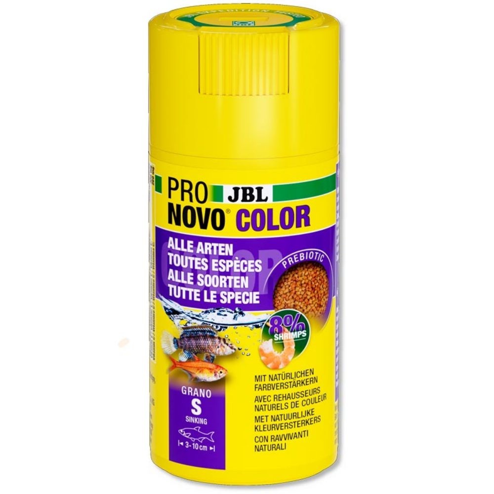 JBL - ProNovo Color Grano S 100ml - granulato per colori brillanti per tutti i pesci tropicali da 3 a 10cm