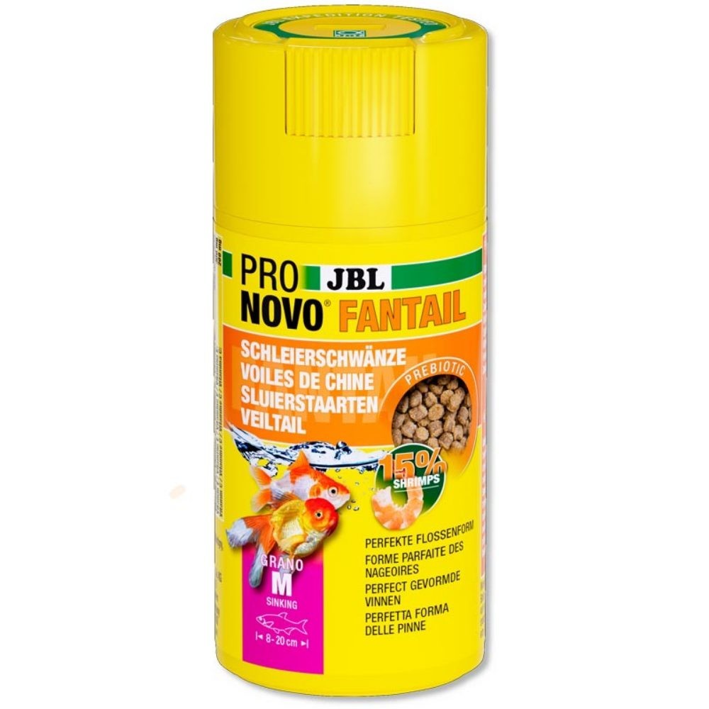 JBL - ProNovo Fantail Grano M - Mangime base in granuli per Veiltails e altre varietà di pesce rosso da 8 a 20cm