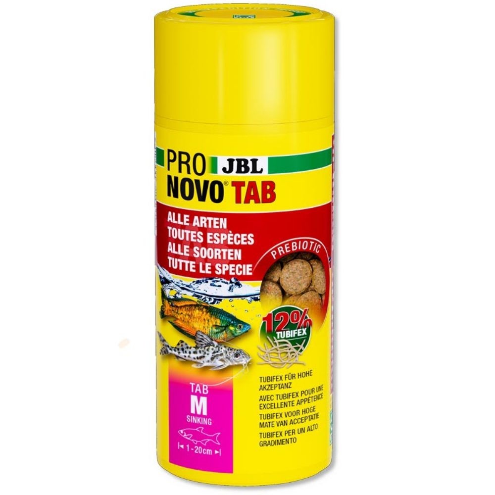 JBL - ProNovo Tab M 250ml - Compresse di mangime per tutti i pesci da 1 a 20 cm