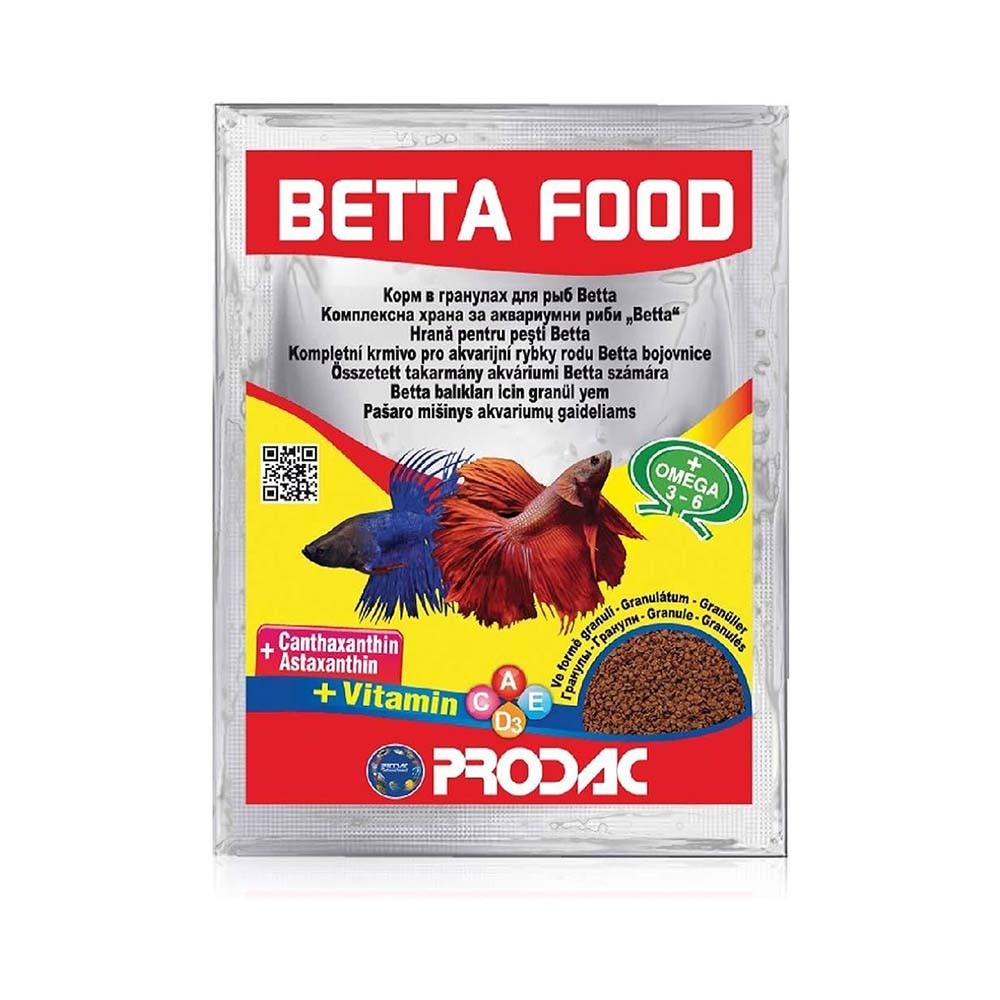 Prodac - BettaFood doypack da 12gr - Mangime in Granuli per tutti i Betta