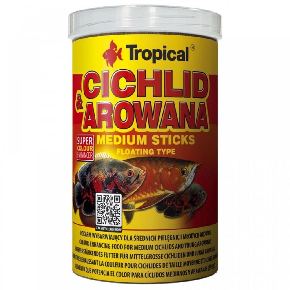 Tropical - Cichlid Arowana - Medium Sticks 1000ml 360gr