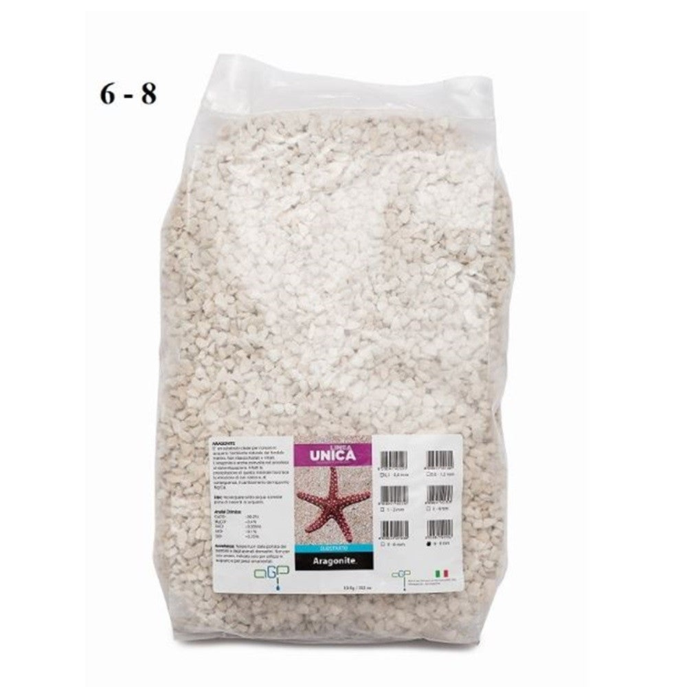 Unica - Aragonite 6-8mm 5kg - Substrato per Acquari Marini