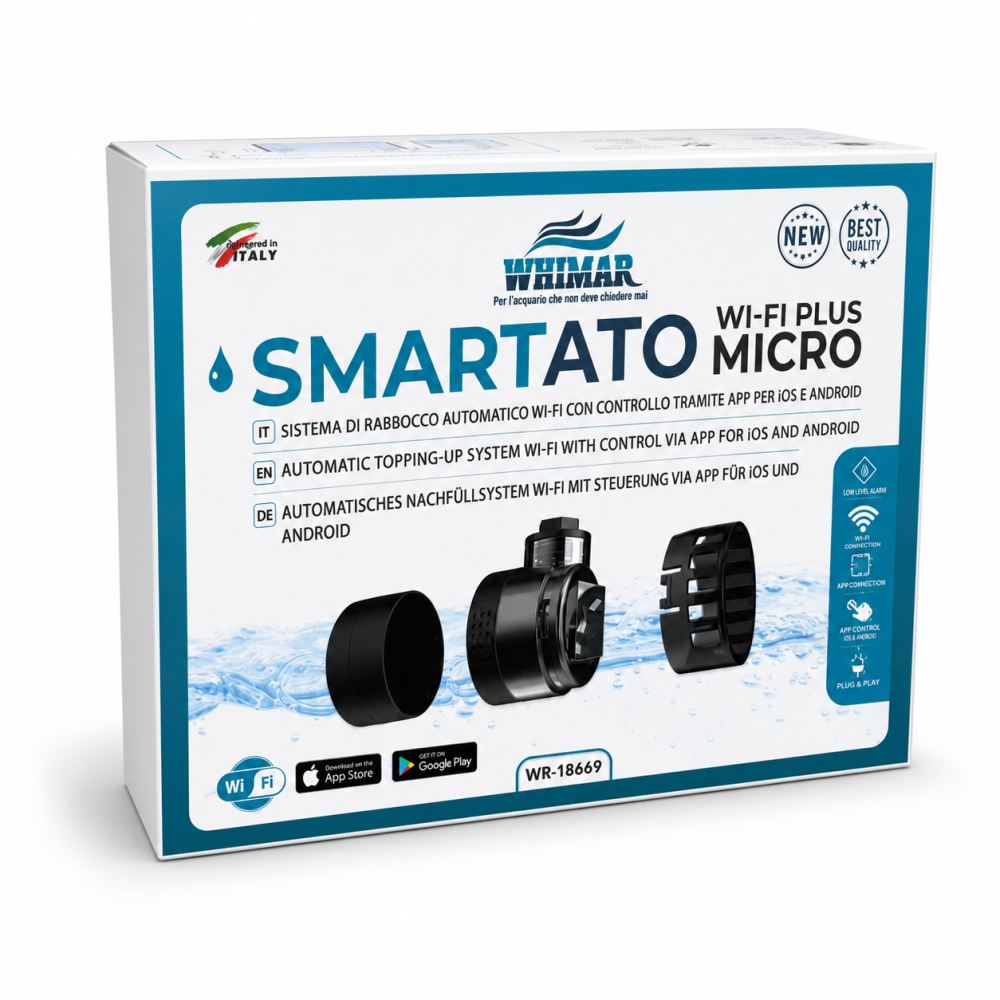 Whimar - Smart ATO Micro WiFi Plus - Sistema di rabbocco automatico WiFi con controllo tramite App per iOS e Android