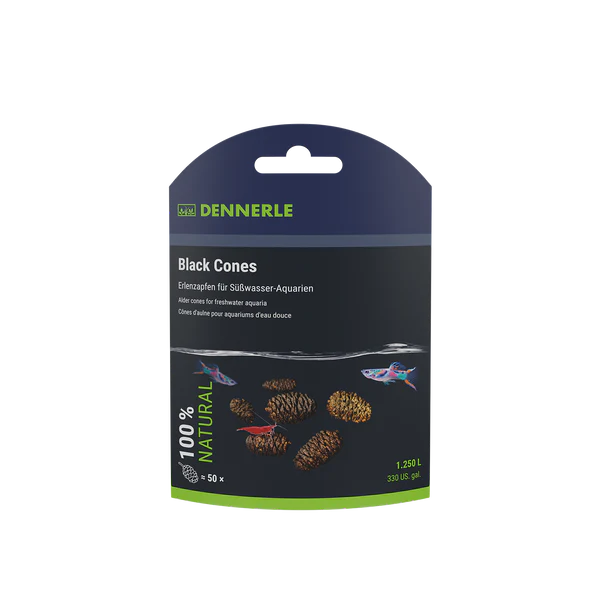 Dennerle - Black Cones 50pz Pigne Di Ontano Acidificante Naturale