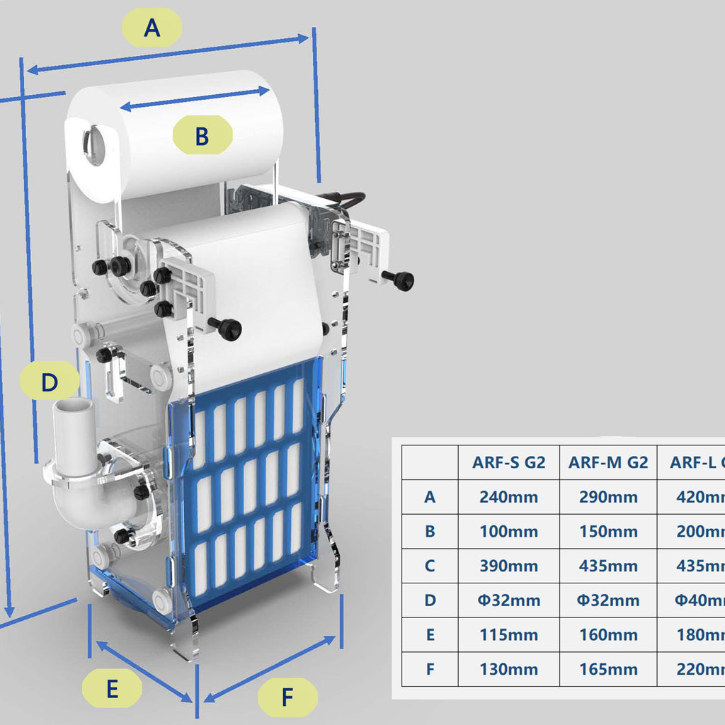 Bubble Magus - ARF G2 - PREVENDITA Filtro automatico a rullo per Sump ...