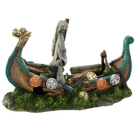 BluBios - Nave Vichinga Decorazione in Resina