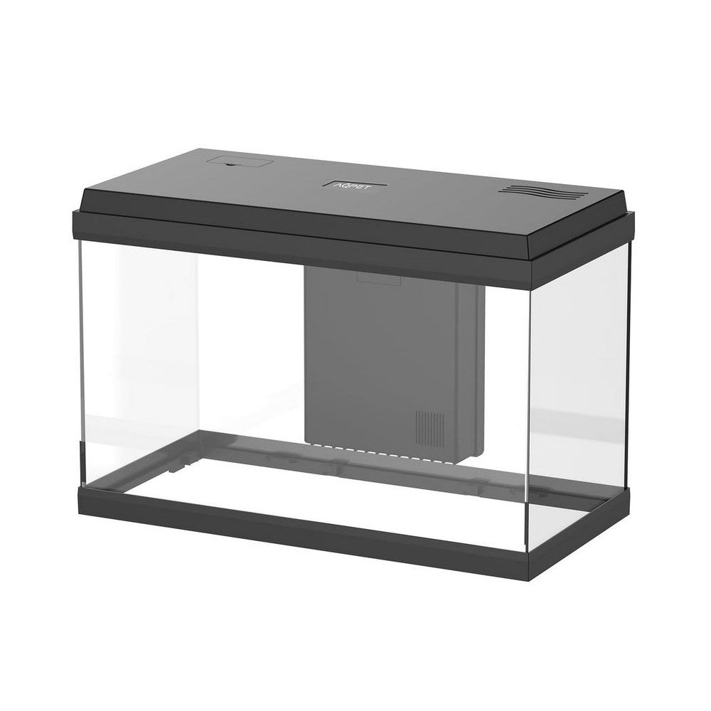 Aqpet Simply LED 60 nero - acquario cm60x30x39h completo di filtro, illuminazione e riscaldatore