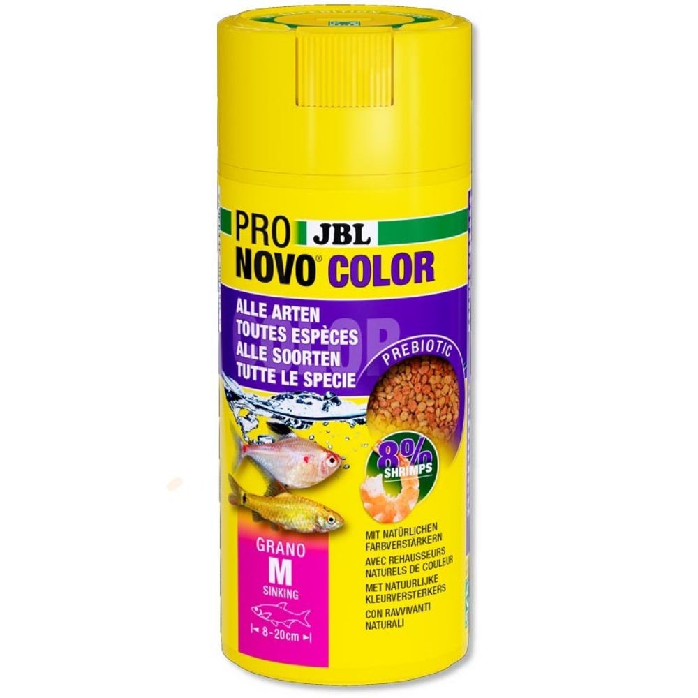 JBL - ProNovo Color Grano M - granulato per colori brillanti per tutti i pesci tropicali da 8 a 20 cm