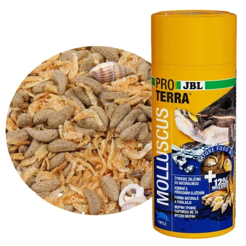 JBL - ProTerra Molluscus 250ml alimento complementare per tartarughe acquatiche e palustri a base di lumache, insetti e tanto altro