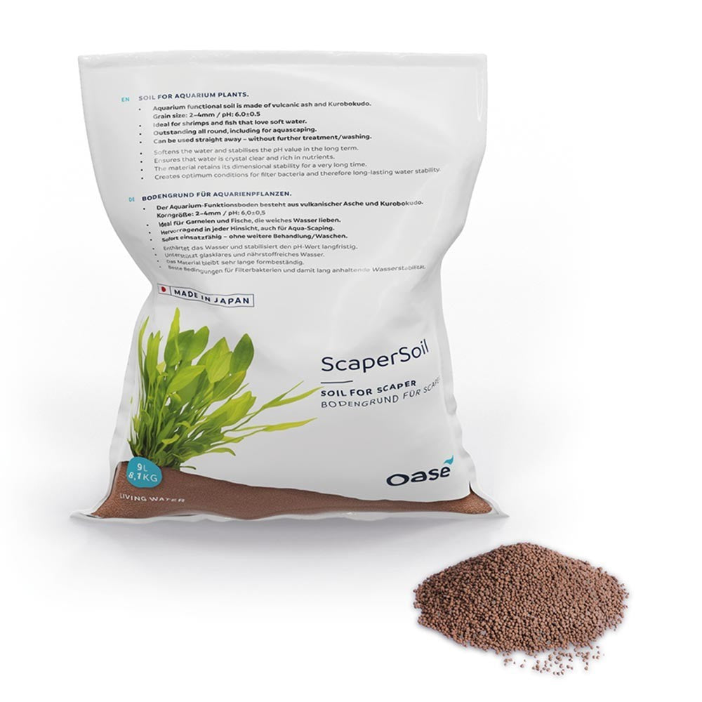 Oase - Scaper Soil Marrone 9 litri 2/4mm- substrato attivo per piante